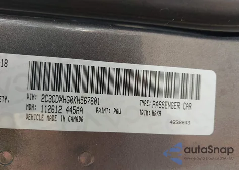 2019 Dodge Charger Gt Rwd z USA, uszkodzony, nr VIN 2C3CDXHG0KH567601